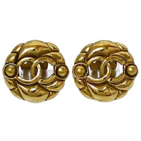 CHANEL Gold Earrings - Picture 1 of 9